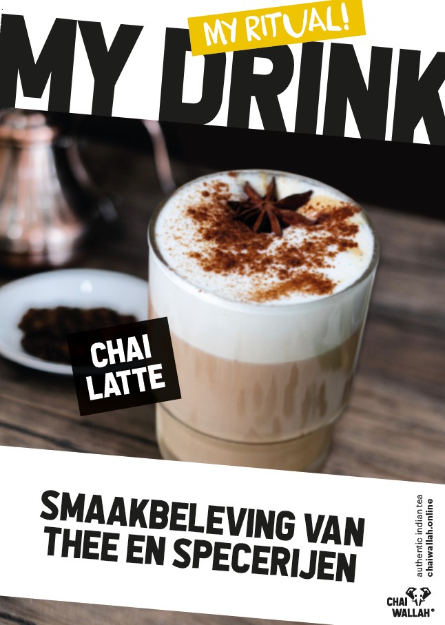 tafelkaart a6 chai en matcha